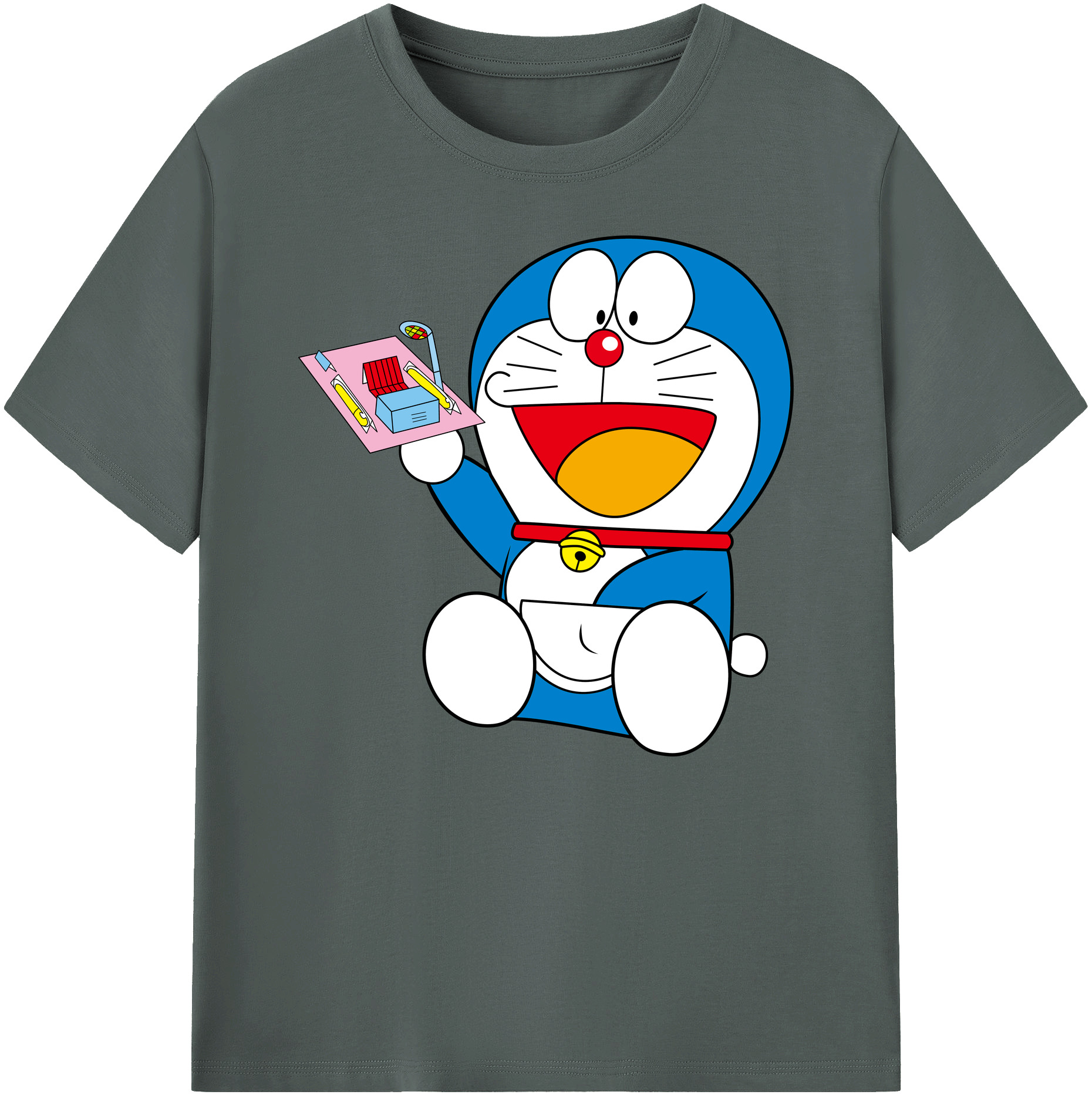 （画像用） ドラえもん Doraemon 綿100％ メンズ半袖Tシャツ｜肌触りやわらか＆通気性
